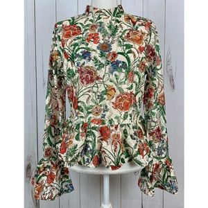 Flying Tomato Lace Floral Blouse